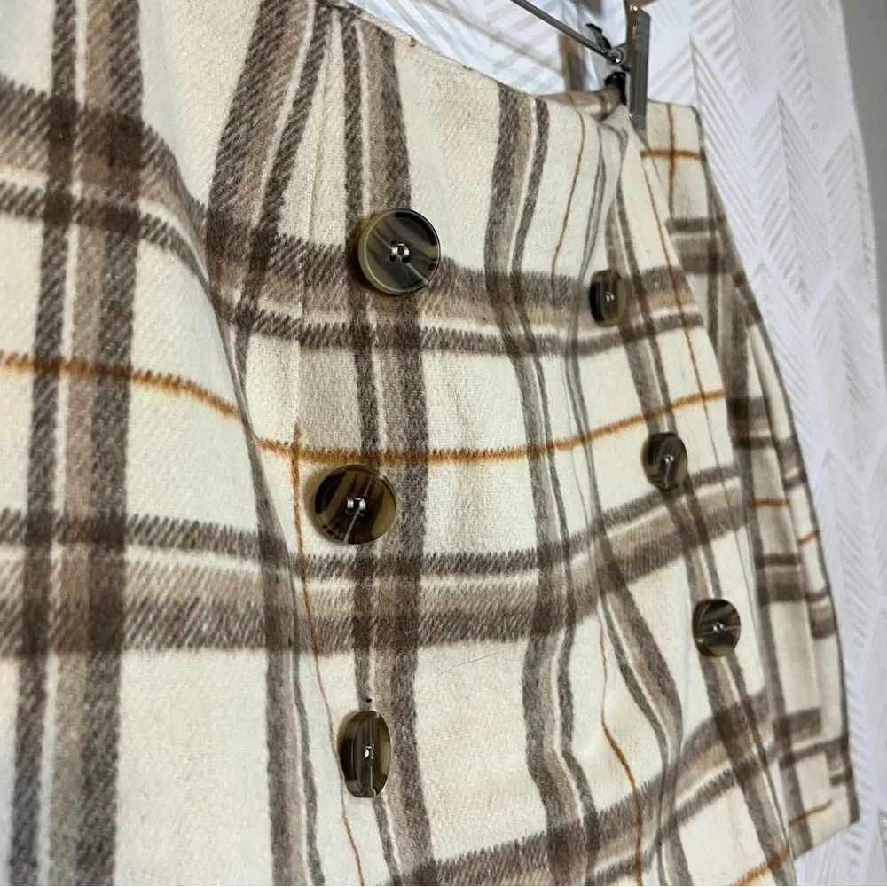 🔆 Plaid Button-Front skort - Size Medium